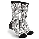 Men Crew Socks Cute Keeshond Wicking Socks Casual Socks Non Slip Running Socks For Summer Sport Hiking