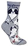 Japanese Chin Socks In Grey (Large)