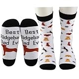 MYSOMY Rhodesian Ridgeback Socks Ridgeback Dad Gifts Rhodesian Dog Lover Socks Best Ridgeback Dad Ever Gifts (Ridgeback UK)