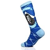 Afghan Hound, Fancy Colorful Cotton Comfy Novelty Funny Dress Socks Unisex, PETS Patterned Cool Design Gift, Women's 10-12.5, Men's 8.5-13, Unisex 41-46, Afghan Hound, Large