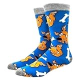 LYF STILE Dog Novelty Funny Socks - Dog Head - Cotton Blend Gift Mens Womans UK Size 5-11 - 1 Pair (UK, Alpha, One Size, Regular, Regular, Scooby - Great Dane)