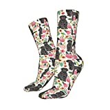 Men’S Socks Portuguese Water Dog Flower Work Socks Sustainable Office Socks Novelty Socks For Outdoor Camping Football 40Cm