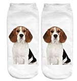 FUREVER GIFTS Beagle Dog Unisex Trainer Socks One Size Polyester 1 Pair