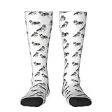 Keeshonds Print Casual Long Socks For Men Women, Novelty Funny Stockings Crazy Design Socks