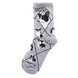 Cardigan Welsh Corgi Dog Design Novelty Socks In Grey (Large)