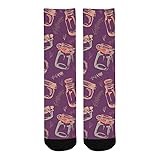 Socks For Men, Women, Unisex, American Eskimo Dog Pattern on Them Cool Novelty Design For Work, Gym, Fitness, Sports, Traveling, Playing, One Size Big