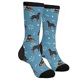 WILL BUDXEG Casual Novelty Funny Crew Socks Fashion Comfortable Men'S And Women'S Crazy Dress Socks, Cute Animal Retriever Black Labrador Labradors Puppy Dog, 1