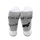 PXTIDY Cocker Spaniel Socks - Mom & Puppy Crew Socks - Mama Dog Mom Paw Lover Gift for Dog Owner (Cocker Spaniel)