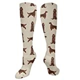 351 Crew Socks Irish Setter Simple Dog Breed Work Socks Novelty Fun Socks Warm Golf Socks 50Cm For Mother'S Day, Hiking, Halloween