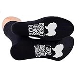Best Dog Dad Chow Chow Sole Print Socks Personalised with Name Mens UK 5-12, One Pair, Black