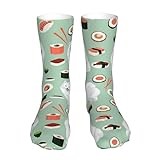 KONGNY Japanese Spitz Sushi Samoye Dog Crew Socks Compression Socks Casual Novelty Sports Socks 40 cm Long For Unisex