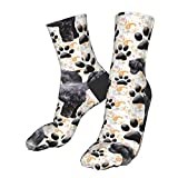 Running Socks Giant Schnauzers Paw Prints Athletic Socks Anti Bliste Men’S Socks Anti Sweat Trainer Socks For Football Men Camping 40Cm