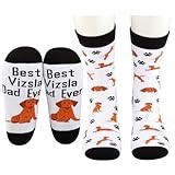 JNIAP Vizsla Dog Socks Vizsla Gifts Vizsla Dog Dad Socks Vizsla Owner Gift Hungarian Vizsla Socks Best Vizsla Dad Ever Gifts, Vizsla Sock, Large