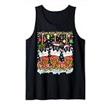 Xmas Lights German Wirehaired Pointer Dog In Socks Christmas Tank Top
