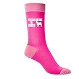 Print4U Keep Calm & Walk Leonberger Ladies Novelty Socks Pink Dog Lovers Gift