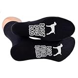 Best Dog Dad Weimaraner Sole Print Socks Personalised with Name Mens UK 5-12, One Pair, Black