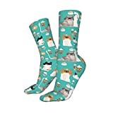 Athletic Socks Pekingese Dog Breed Coffee Work Socks Anti Sweat Sports Socks Soft Trainer Socks For Everyday Trekking Football 40Cm