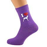 GTR-Prestige Giftware I Love Weimaraners Dog Ladies Socks Purple UK 4-8 EUR 37-41 US 6-10 (X6N151)