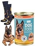 soxo Dog Food Socks Men Funny Women Gifts Mens Cotton Sock Ladies Gift Men's Presents 6.5-10.5 German Shepherd
