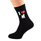 GTR-Prestige Giftware I Love Bichon Frise Black Socks Mens UK Size 6-12 Eur 39-46 (X6N118)