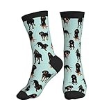 KWQDOZF Black And Tan Coonhounds Socks Mid-Tube Sports Socks For Sports And Daily Wear for Women and Men