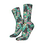 Walking Socks Portuguese Water Dog Flower Sports Socks Anti-Slip Socks Warmer Office Socks For Climbing Yoga Trekking 40Cm