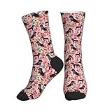 KWQDOZF Coonhound Floral Bluetick Coonhound Socks Mid-Tube Sports Socks For Sports And Daily Wear for Women and Men