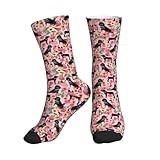 KWQDOZF Coonhound Floral Bluetick Coonhound Socks Mid-Tube Sports Socks For Sports And Daily Wear for Women and Men