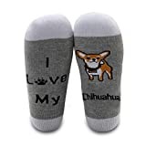 BNQL Funny Chihuahua Gifts 2 Pairs I Love My Chihuahua Socks Chihuahua Dog Lover Gifts Novelty Chihuahua Socks Chihuahua Mom Gifts for Women (2 Pairs I Love My Chihuahua Socks)