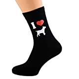 GTR-Prestige Giftware I Love English Bull Terriers Black Socks Mens UK Size 6-12 Eur 39-46 (X6N119)