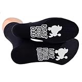 Best Dog Dad Poodle Sole Print Socks Personalised with Name Mens UK 5-12, One Pair, Black