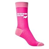 Print4U Keep Calm & Walk Sussex Spaniel Ladies Novelty Socks Pink Dog Lovers
