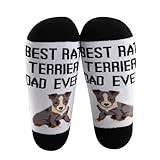 G2TUP Rat Terrier Socks Rat Terrier Owner Socks Rat Terrier Lover Gifts Best Rat Terrier Dad Gifts Rat Terrier Merch, Terrier Dad, One Size