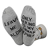 German Shepherd Dog Pet Lover Socks Leave Me Alone Only Talking to My German Shepherd Today Socks Gift for Dog Lover (U. Shepherd)