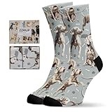 ZZRIUP Dogs Socks for Women Men, Novelty Gifts for Dogs Lover, Dog Mom Gifts for Women Wife, Dog Dad Gifts, Weimaraner, One size