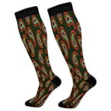 Caihoyu Compression Socks for Women and Men Sport Knee High Socks Support for Running Hiking Fitness , Pulis Pattern