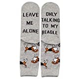 Beagle Dog Pet Lover Socks Leave Me Alone Only Talking To My Beagle Today Socks Gift for Dog Lover (U.Beagle)
