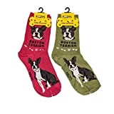 Unisex Crew Socks Canine, Dog Collection Boston Terrier