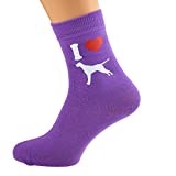GTR-Prestige Giftware I Love Pointers Dog Ladies Socks Purple UK 4-8 EUR 37-41 US 6-10 (X6N145)