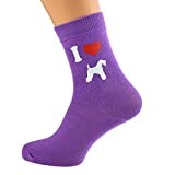 GTR-Prestige Giftware I Love Kerry Blue Terriers Dog Ladies Socks Purple UK 4-8 EUR 37-41 US 6-10 (X6N143)