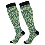 Caihoyu Compression Socks for Women and Men Sport Knee High Socks Support for Running Hiking Fitness Pulis Pattern
