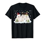 Funny Christmas Samoyed Santa Elf Reindeer Samoyed Lover T-Shirt