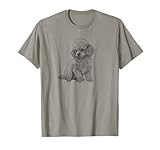 Mens Womens Girls Ink Illustration Cute Toy Poodle Lover T-Shirt
