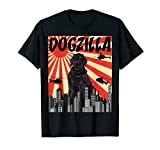 Funny Retro Japanese Dogzilla Black Russian Terrier T-Shirt