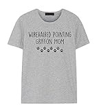 Fellow Friends - Wirehaired Pointing Griffon T-Shirt, Wirehaired Pointing Griffon Mom Shirt Womens Gifts Large Grey