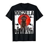 Funny Vintage Japanese Dogzilla Portuguese Water Dog T-Shirt