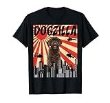 Funny Retro Japanese Dogzilla Portuguese Water Dog T-Shirt