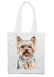 Tribal T-Shirts Yorkshire Terrier Yorkie Portrait Cute Dog Lovers Gift Tote Shoulder Shopping Bag