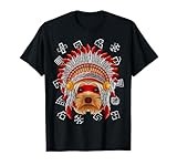 Indigenous Yorkshire Terrier Native American Indian Dog T-Shirt