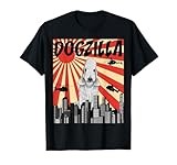 Funny Retro Japanese Dogzilla Bedlington Terrier T-Shirt